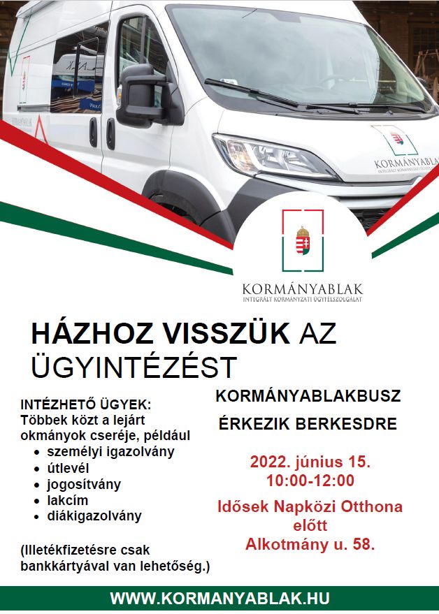 Kormanyablak busz Berkesd